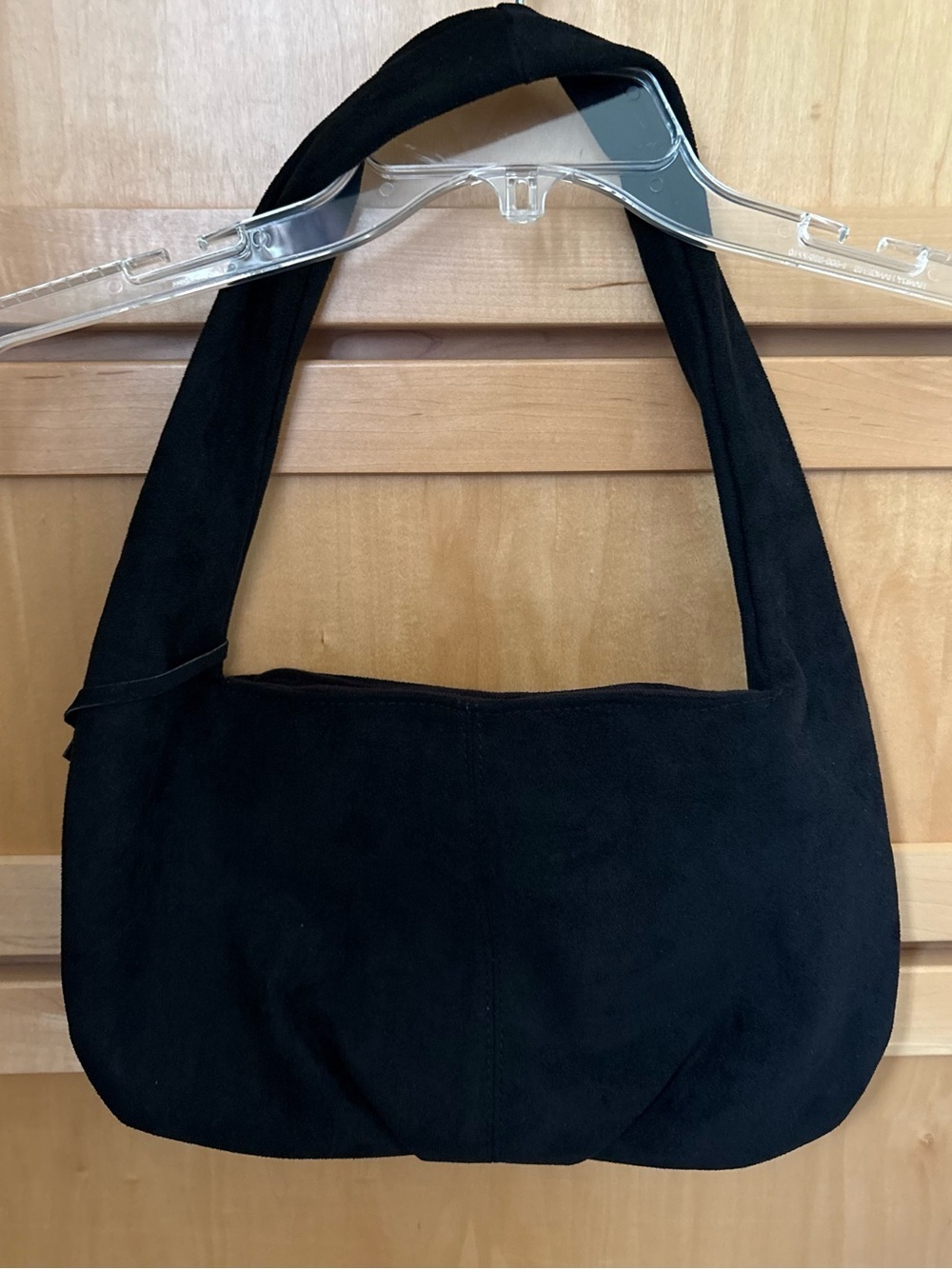 NWT Metallic Studded Black FauxSuede Handbag - Picture 2 of 9